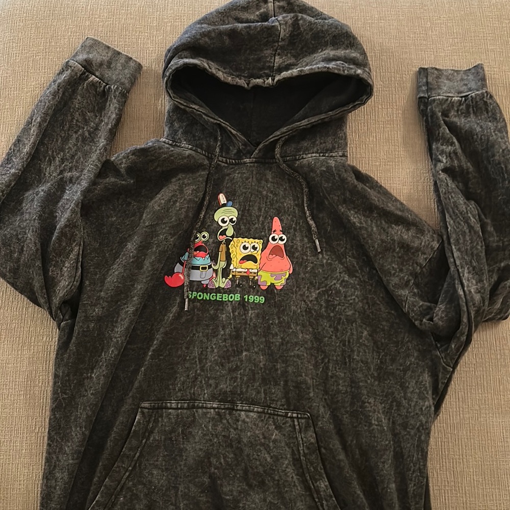 Boys/girls hoodie size XL SpongeBob gray